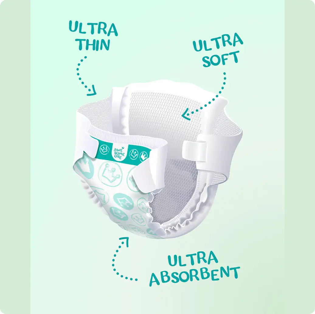 Awesome One Ultra Soft Light Absorbent Baby Nappy Nappies Diaper